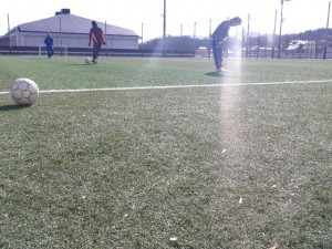 廿日市のグランドで…